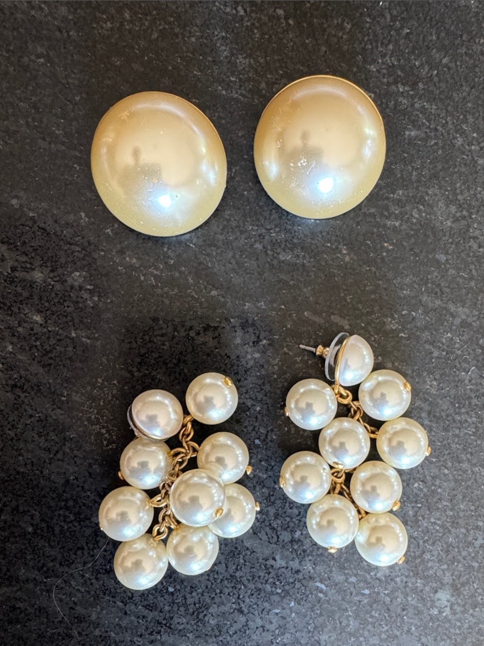 J. Crew Gold-Tone Pearl Earrings - 2 pairs